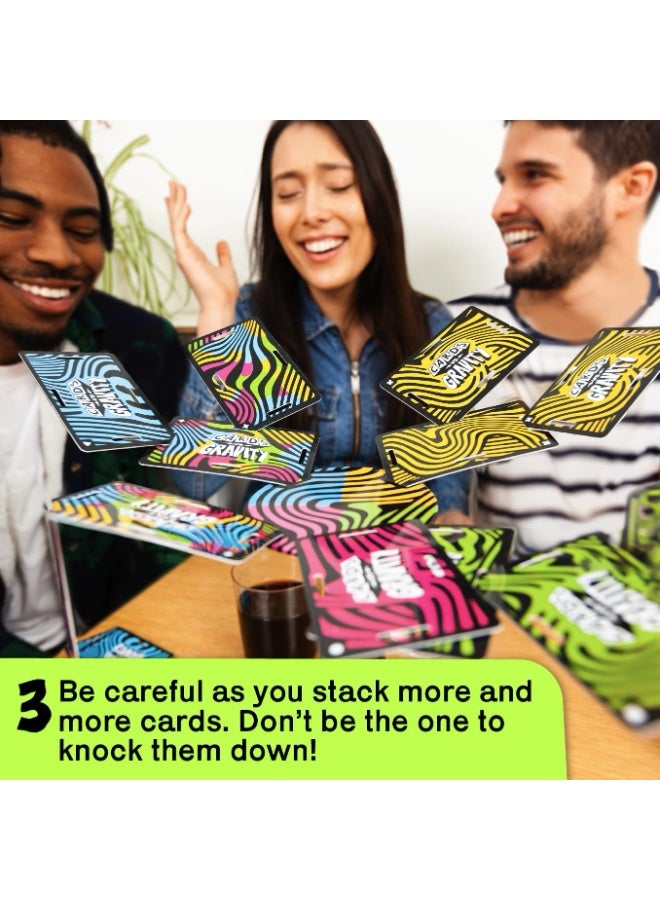 Big Potato Cards vs Gravity: Ultimate Stacking & Balancing Travel Game | Waterproof Card Game for Camping, Vacations & Family Fun | 2-4 Players - Image 5